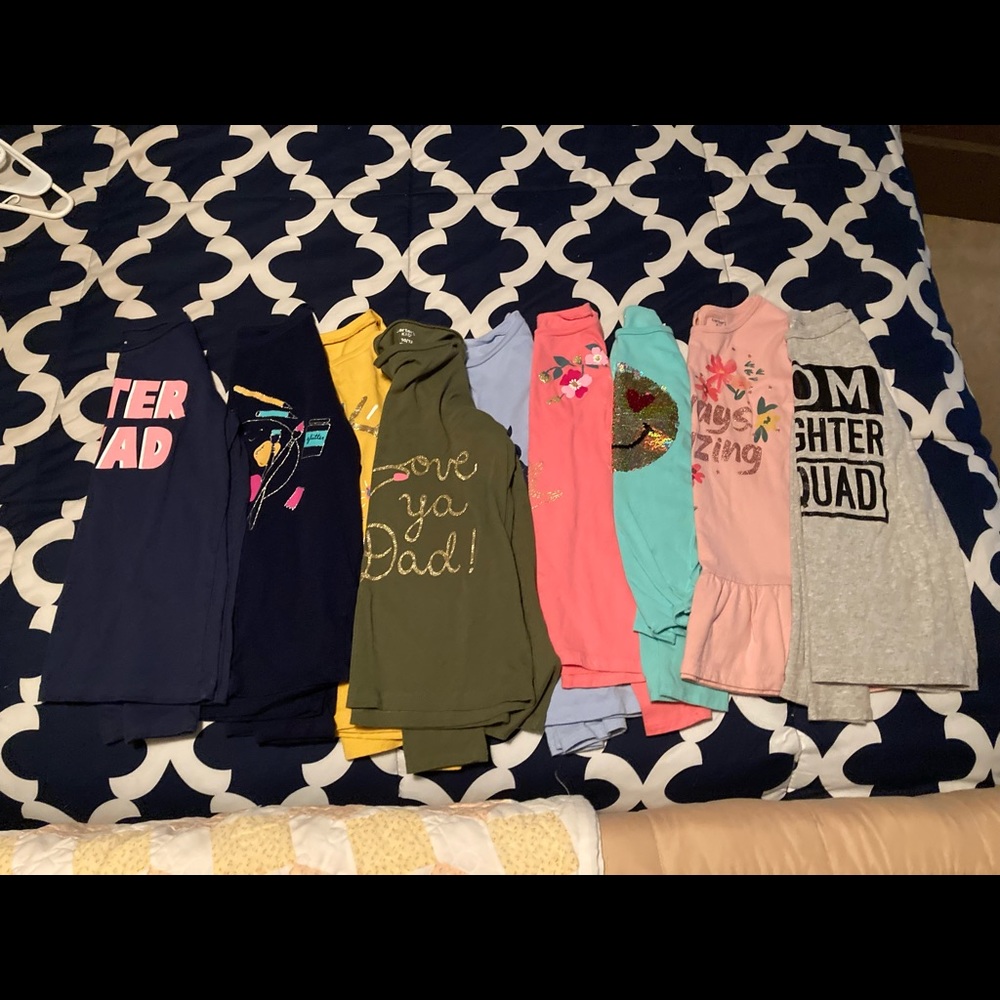 Set of 9- long sleeve Carter, girl’s 10/12